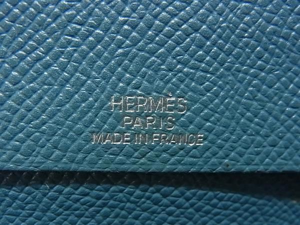 HERMES エルメス 手帳カバー アジェンダ ヴィジョン ブルージーン ヴォーエプソン ユニセックス シルバー金具 美品