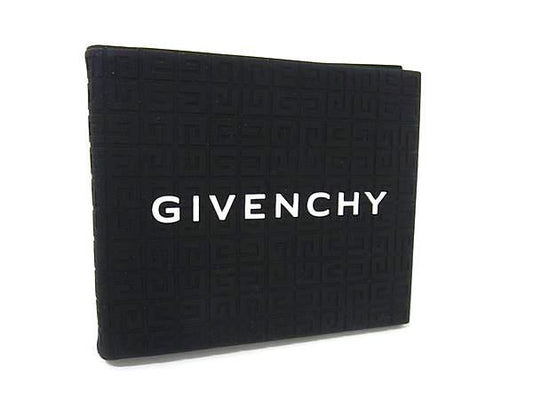 GIVENCHY ジバンシィ 財布 ブラック ラバー メンズ ロゴ 二つ折り 財布 超美品