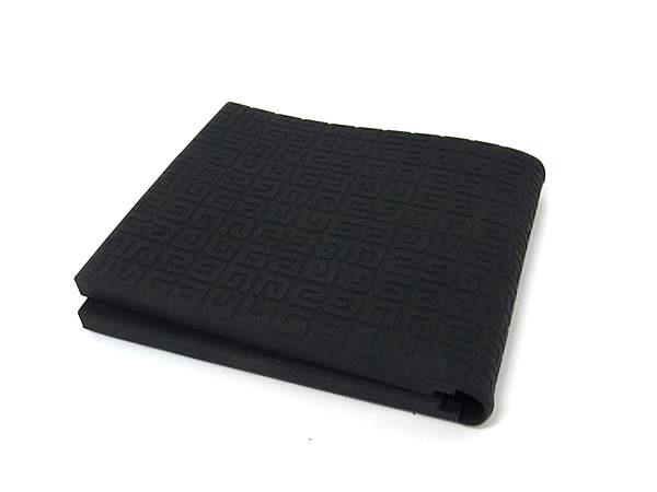 GIVENCHY ジバンシィ 財布 ブラック ラバー メンズ ロゴ 二つ折り 財布 超美品