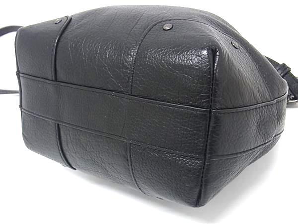 COACH コーチ ショルダーバッグ F35363 ブラック レザー レディース 巾着 シルバー金具 美品