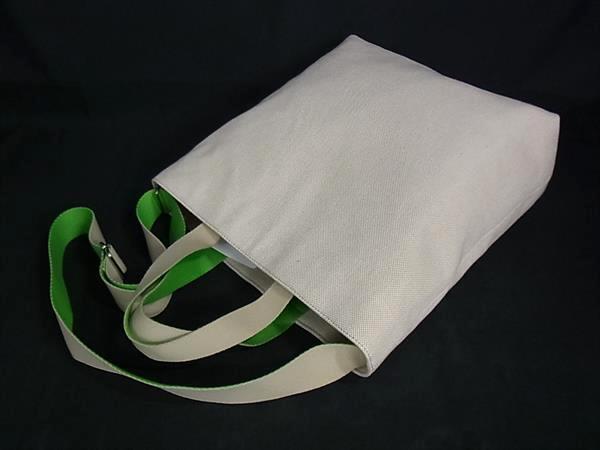 STELLA McCARTNEY ステラ マッカートニー ハンドバッグ 7B0050WP0257 アイボリー グリーン キャンバス ユニセックス ロゴ 2WAY 新古未使用展示品