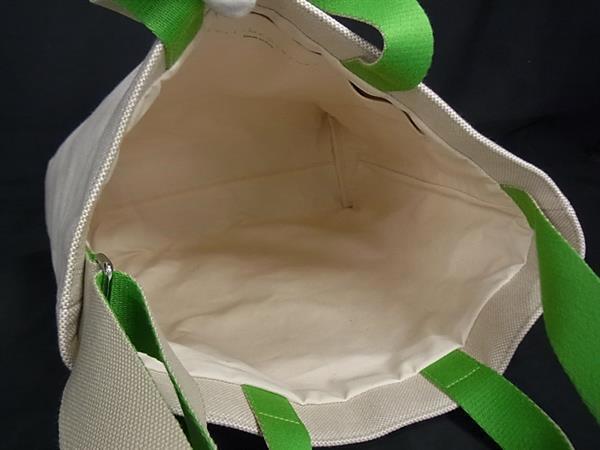 STELLA McCARTNEY ステラ マッカートニー ハンドバッグ 7B0050WP0257 アイボリー グリーン キャンバス ユニセックス ロゴ 2WAY 新古未使用展示品