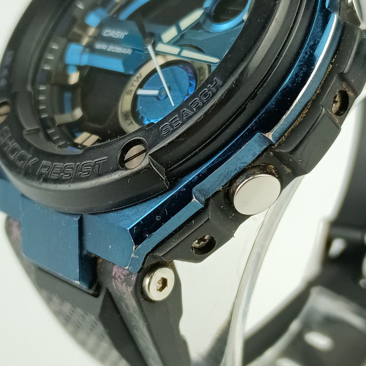 CASIO カシオ 腕時計 G-SHOCK G-STEEL Gショック Gスチール GST-200CP-2AJF ブラック ブラック&ブルー文字盤 樹脂 ステンレス メンズ デジタル クオーツ