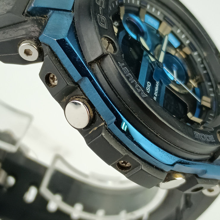 CASIO カシオ 腕時計 G-SHOCK G-STEEL Gショック Gスチール GST-200CP-2AJF ブラック ブラック&ブルー文字盤 樹脂 ステンレス メンズ デジタル クオーツ