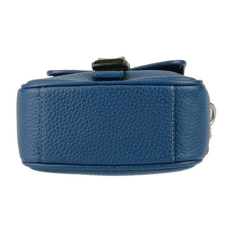 新古未使用展示品 COACH コーチ ショルダーバッグ BECK CROSSBODY ベック クロスボディ CJ736 ブルー ブラック シルバー金具 レザー メンズ ポシェット