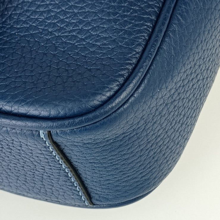 新古未使用展示品 COACH コーチ ショルダーバッグ BECK CROSSBODY ベック クロスボディ CJ736 ブルー ブラック シルバー金具 レザー メンズ ポシェット