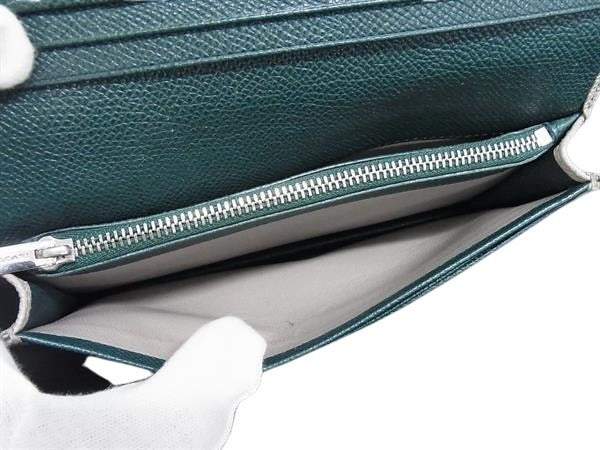 BVLGARI ブルガリ 財布 ブルガリブルガリ マン 288259 グレー レザー メンズ 二つ折り 長財布 シルバー金具