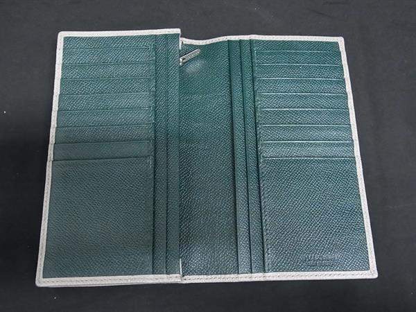 BVLGARI ブルガリ 財布 ブルガリブルガリ マン 288259 グレー レザー メンズ 二つ折り 長財布 シルバー金具