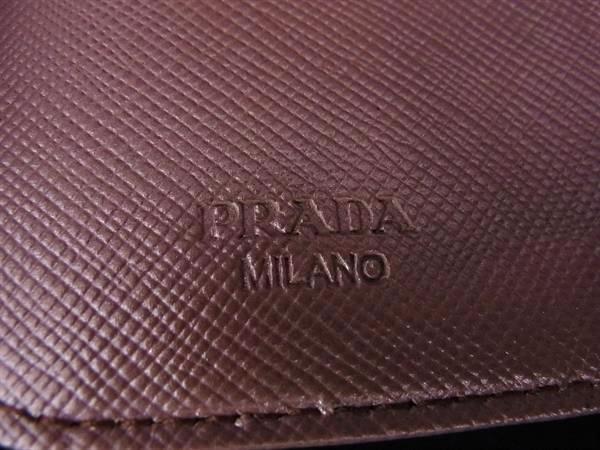 PRADA プラダ 財布 サフィアーノ 1M0605 ピンクメタリック レザー レディース 二つ折り 長財布 シルバー金具 美品