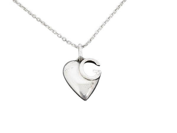 GUCCI グッチ ネックレス Gロゴ - シルバー SV925 レディース ハート