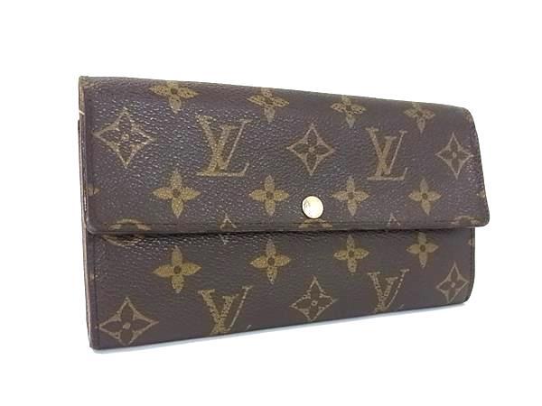 LOUIS VUITTON ルイヴィトン 財布 モノグラム ポルトフォイユ サラ M61734 ブラウン PVC レザー ユニセックス 二つ折り 長財布 ゴールド金具