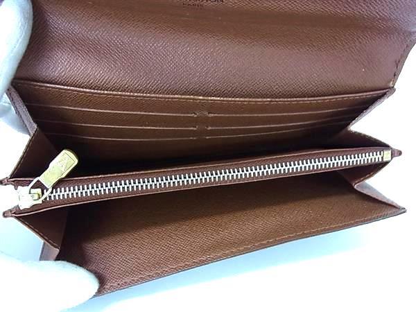 LOUIS VUITTON ルイヴィトン 財布 モノグラム ポルトフォイユ サラ M61734 ブラウン PVC レザー ユニセックス 二つ折り 長財布 ゴールド金具
