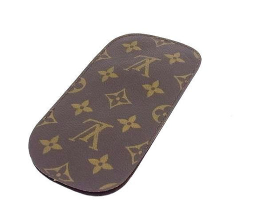 LOUIS VUITTON ルイヴィトン メガネケース モノグラム エテュイリネット サーンプル M62969 ブラウン PVC レザー ユニセックス 美品