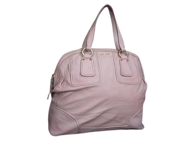 miumiu ミュウミュウ ハンドバッグ - - ピンク レザー レディース