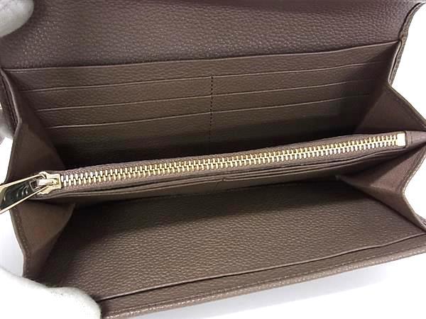 Salvatore Ferragamo フェラガモ 財布 - 22-D502 グレージュ系 レザー レディース スタッズ 二つ折り長財布 ゴールド金具