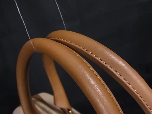 HUNTING WORLD ハンティングワールド ハンドバッグ - ベージュ ブラウン レザー レディース 美品