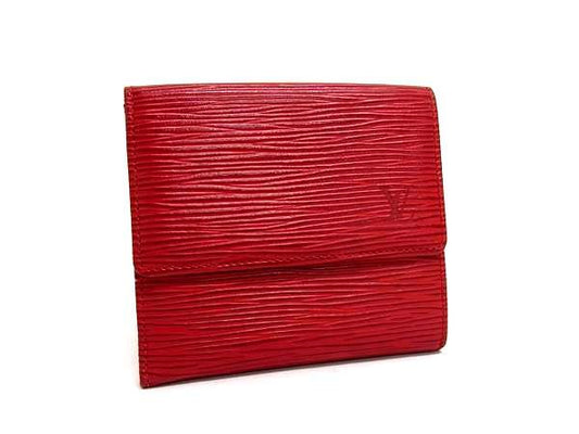 LOUIS VUITTON ルイヴィトン 財布 ポルトモネビエカルトクレディ M63487 カスティリアンレッド エピ レディース 三つ折り財布