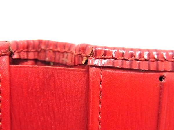 LOUIS VUITTON ルイヴィトン 財布 ポルトモネビエカルトクレディ M63487 カスティリアンレッド エピ レディース 三つ折り財布