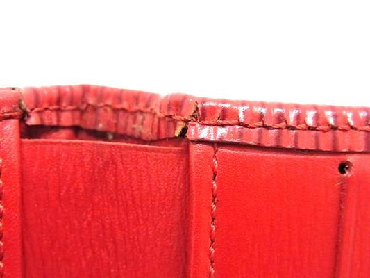 LOUIS VUITTON ルイヴィトン 財布 ポルトモネビエカルトクレディ M63487 カスティリアンレッド エピ レディース 三つ折り財布