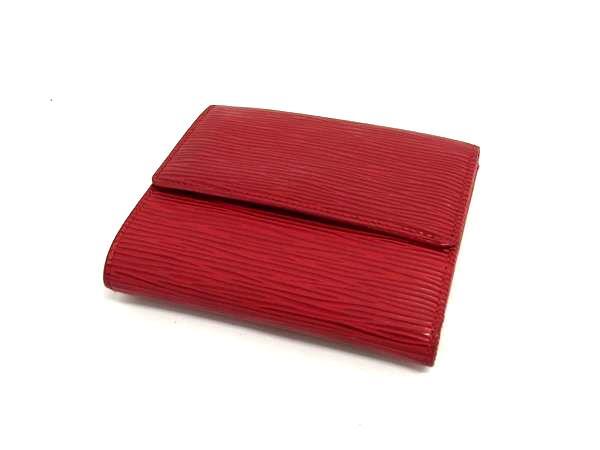 LOUIS VUITTON ルイヴィトン 財布 ポルトモネビエカルトクレディ M63487 カスティリアンレッド エピ レディース 三つ折り財布