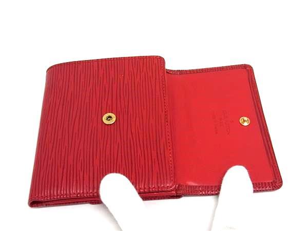 LOUIS VUITTON ルイヴィトン 財布 ポルトモネビエカルトクレディ M63487 カスティリアンレッド エピ レディース 三つ折り財布