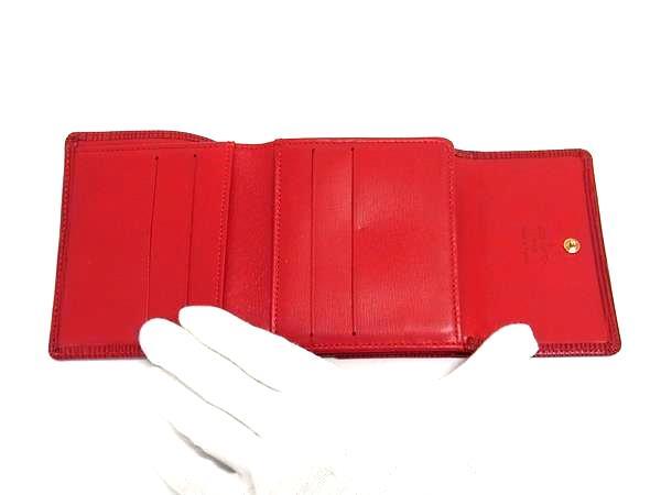 LOUIS VUITTON ルイヴィトン 財布 ポルトモネビエカルトクレディ M63487 カスティリアンレッド エピ レディース 三つ折り財布