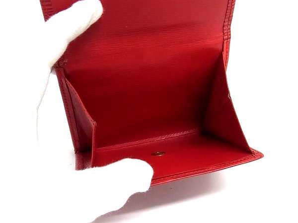 LOUIS VUITTON ルイヴィトン 財布 ポルトモネビエカルトクレディ M63487 カスティリアンレッド エピ レディース 三つ折り財布