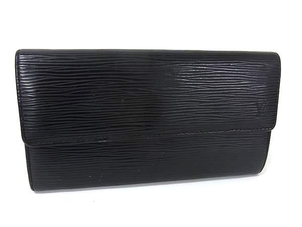 LOUIS VUITTON ルイヴィトン 財布 ポルトフォイユ サラ M63742 ブラック エピ ユニセックス 二つ折り長財布 シルバー金具