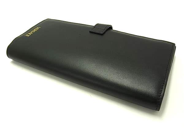 VERSACE ヴェルサーチェ 財布 メデューサ - ブラック レザー ユニセックス 二つ折り長財布 ゴールド金具 美品