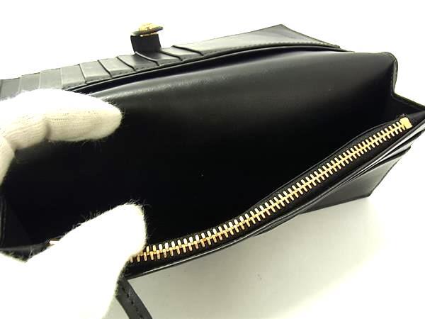 VERSACE ヴェルサーチェ 財布 メデューサ - ブラック レザー ユニセックス 二つ折り長財布 ゴールド金具 美品