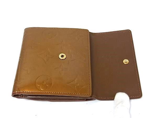 LOUIS VUITTON ルイヴィトン 財布 ポルトモネ ビエ カルトクレディ M91170 ブロンズ モノグラムヴェルニ レディース Wホック 三つ折り財布 ゴールド金具