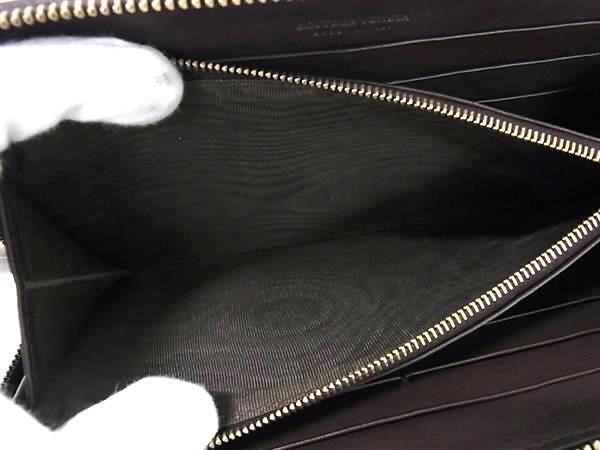 BOTTEGA VENETA ボッテガヴェネタ 財布 イントレチャート 114076 ブラウン レザー ユニセックス ラウンドファスナー 長財布 美品