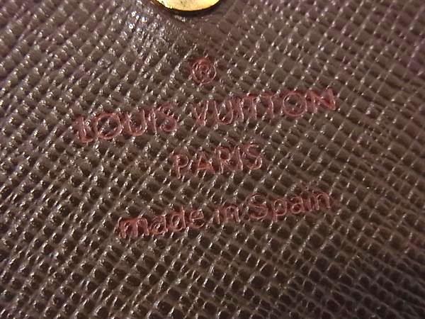 LOUIS VUITTON ルイヴィトン 財布 ダミエ ポルトモネ ビエ トレゾール N61730 エベヌ PVC レザー レディース 二つ折り財布