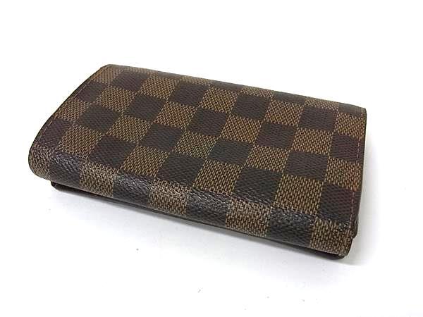 LOUIS VUITTON ルイヴィトン 財布 ダミエ ポルトモネ ビエ トレゾール N61730 エベヌ PVC レザー レディース 二つ折り財布