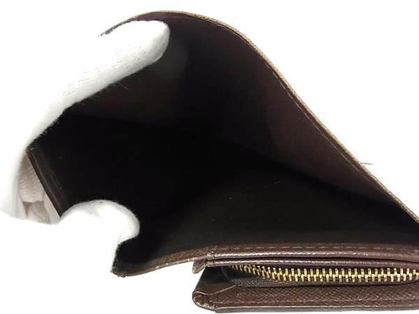 LOUIS VUITTON ルイヴィトン 財布 ダミエ ポルトモネ ビエ トレゾール N61730 エベヌ PVC レザー レディース 二つ折り財布