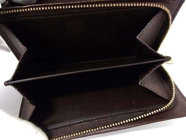 LOUIS VUITTON ルイヴィトン 財布 ダミエ ポルトモネ ビエ トレゾール N61730 エベヌ PVC レザー レディース 二つ折り財布