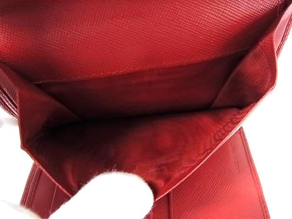 PRADA プラダ 財布 三つ折り財布 レッド サフィアーノレザー レディース ゴールド金具