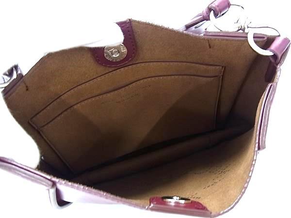 STELLA McCARTNEY ステラ マッカートニー ショルダーバッグ ステラ ロゴ スクエア クロスボディ 557906 W8542 ボルドー系 ヴィーガンレザー レディース シルバー金具 美品