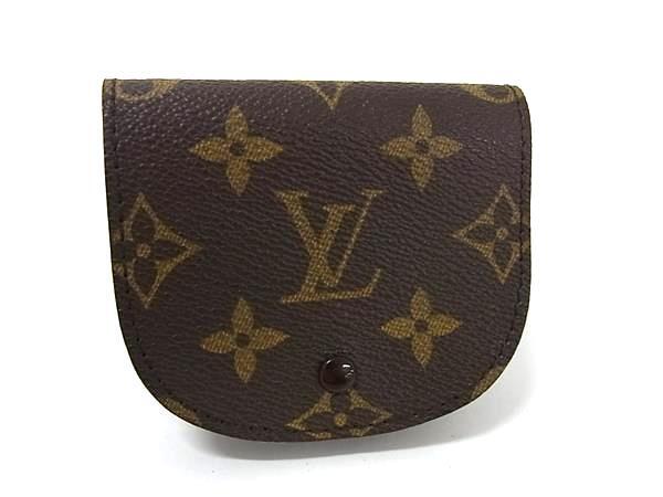 LOUIS VUITTON ルイヴィトン コインケース モノグラム ポルトモネ グゼ M61970 ブラウン系 PVC レザー ユニセックス 美品