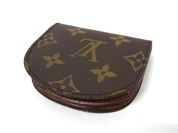 LOUIS VUITTON ルイヴィトン コインケース モノグラム ポルトモネ グゼ M61970 ブラウン系 PVC レザー ユニセックス 美品