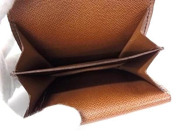 LOUIS VUITTON ルイヴィトン コインケース モノグラム ポルトモネ グゼ M61970 ブラウン系 PVC レザー ユニセックス 美品