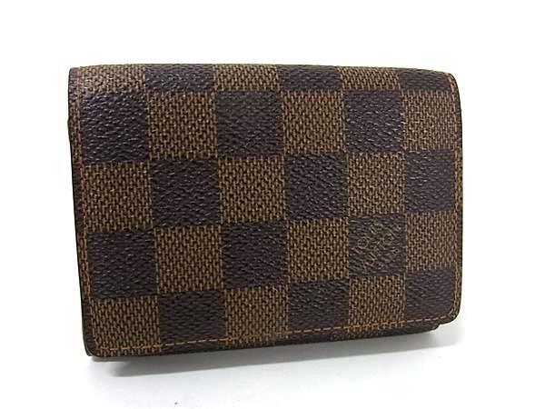 LOUIS VUITTON ルイヴィトン カードケース ダミエ アンヴェロップ カルト ドゥ ヴィジット N62920 エベヌ PVC レザー ユニセックス 名刺入れ