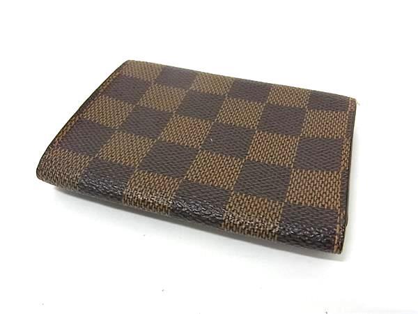 LOUIS VUITTON ルイヴィトン カードケース ダミエ アンヴェロップ カルト ドゥ ヴィジット N62920 エベヌ PVC レザー ユニセックス 名刺入れ