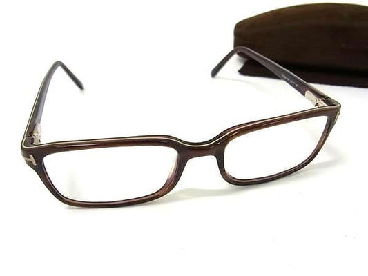 TOM FORD トムフォード アイウェア メガネ TF5209 ブラウン系 プラスチック ユニセックス 伊達眼鏡 美品