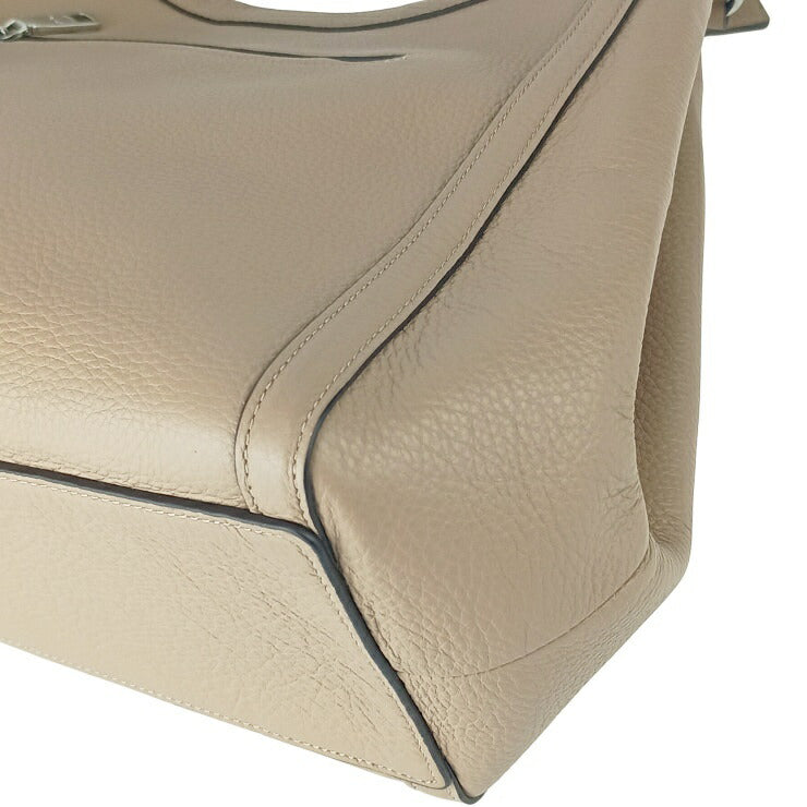 COACH コーチ ハンドバッグ クリスティ ショルダー バッグ C6231 ベージュ系 レザー レディース シルバー金具 超美品