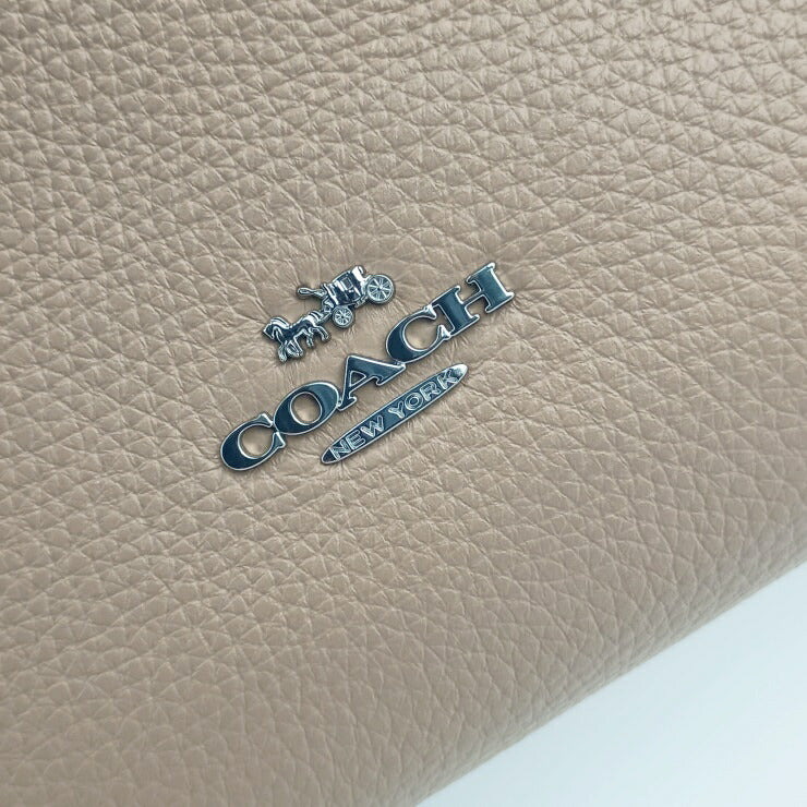 COACH コーチ ハンドバッグ クリスティ ショルダー バッグ C6231 ベージュ系 レザー レディース シルバー金具 超美品