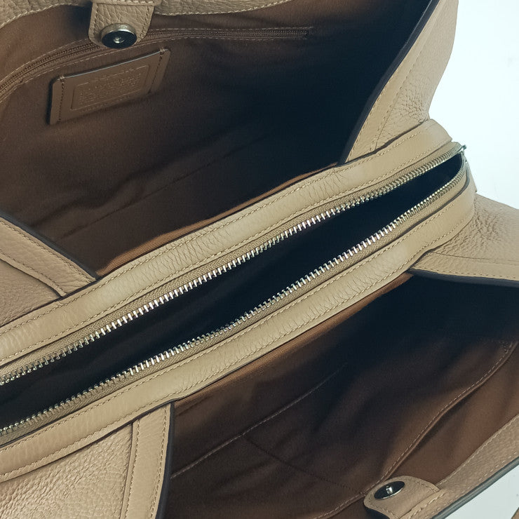 COACH コーチ ハンドバッグ クリスティ ショルダー バッグ C6231 ベージュ系 レザー レディース シルバー金具 超美品