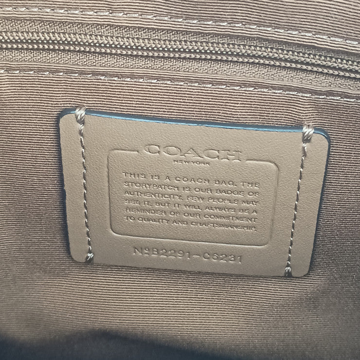 COACH コーチ ハンドバッグ クリスティ ショルダー バッグ C6231 ベージュ系 レザー レディース シルバー金具 超美品