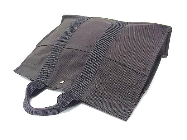 HERMES エルメス トートバッグ エールライン トートMM - グレー シルバー金具 キャンバス ユニセックス シルバー金具 美品