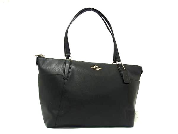 COACH コーチ トートバッグ ショルダートート F37216 ブラック レザー レディース ゴールド金具 超美品